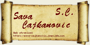 Sava Čajkanović vizit kartica
